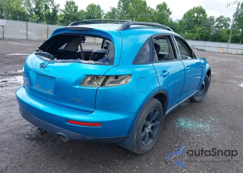 2004 Infiniti Fx35 z USA, uszkodzony, nr VIN JNRAS08W44X224697